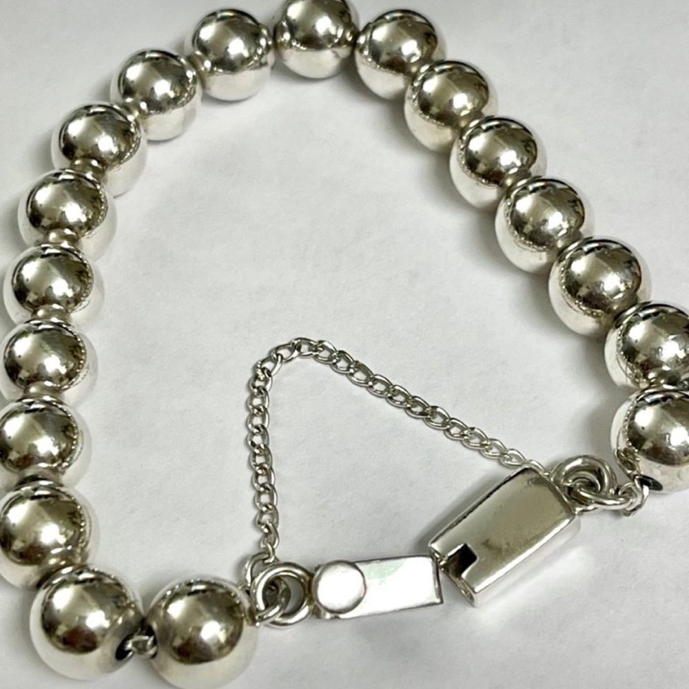 SOLD!! NEW Silpada Vintage Rare Solid Sterling Silver Large Bead Bracelet - Picture 5 of 10